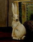 New Primitive RABBIT SITTING 8" T RUSTIC BUNNY Spring Farmhouse French Country