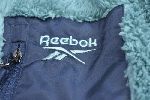 Reebok Sherpa Fleece Mystic Lake Green Full Zip Soft Jacket Youth Girls M 10/12 - Picture 10 of 12