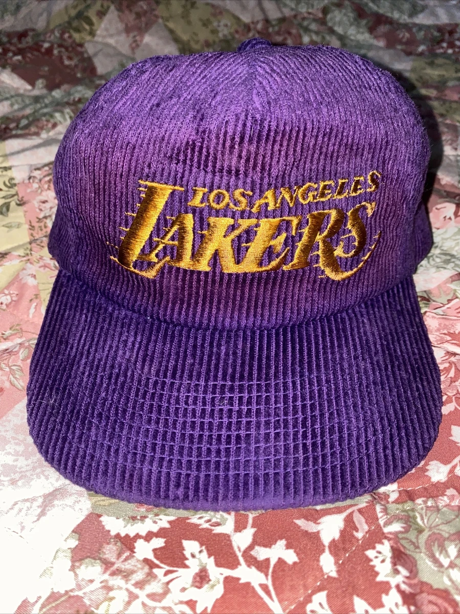 vintage lakers corduroy hat