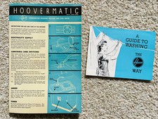 1959 / 1960 Hoovermatic Instructions & Guide to Washing, Hoover