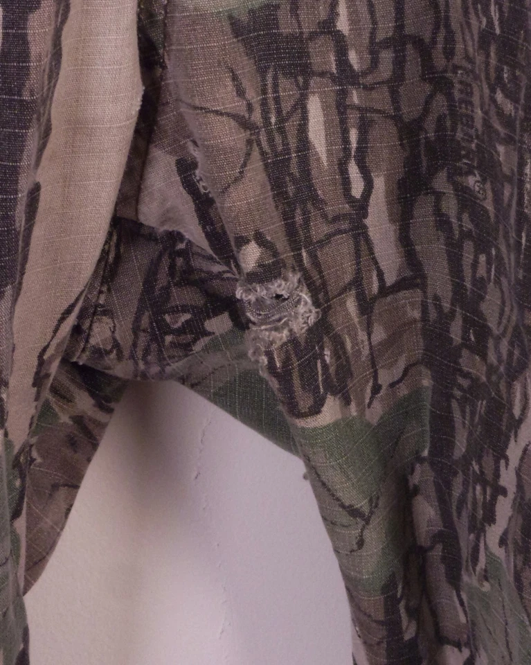 vintage 80s Trebark Camo Camouflage Coveralls Hunting Rip Stop Style Poplin XL - Image 3 of 4
