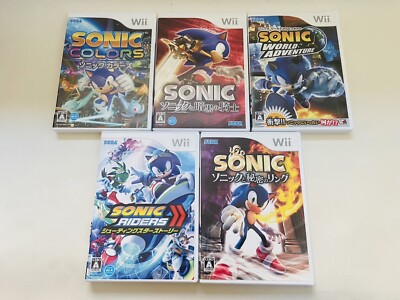 Nintendo Wii Sonic Colors Black Knight World Adventure Riders Secret Rings Japan