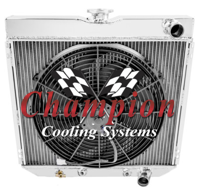 3 Row WR Champion Radiator Lowhose Pass 20'',16'' Fan for 1964 - 1967 Ford Galaxie