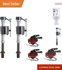 Adjustable Height Toilet Fill Valve  Durable Flapper Kit for Easy Repairs