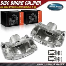 Pair Front Brake Calipers with Bracket for Honda Accord 1998-2002 Acura TL RL