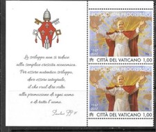 Vatican 2017 Pope Paul VI 2nd Vatican Council  "Populorum Progressio" MNH S/S