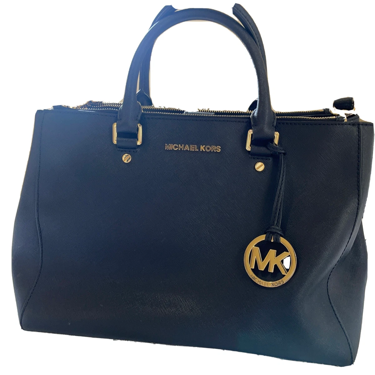 Michael Kors 'sutton' Small Saffiano Leather Satchel in Gray