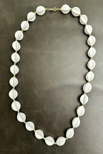 Napier Vintage White and Gold Tone Beaded Necklace
