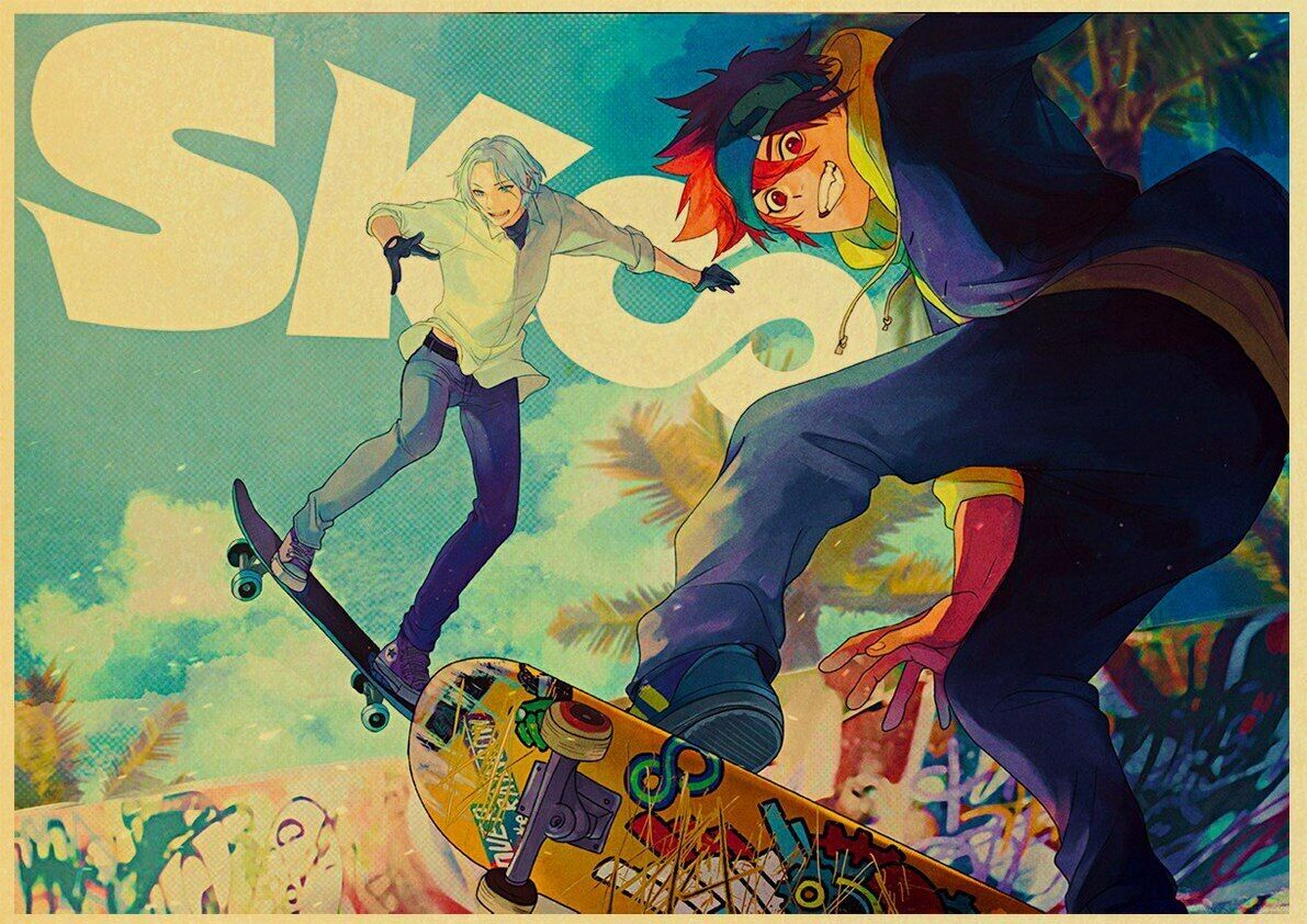 Athvotar Japanese Anime Sk8 The Infinity Poster Vintage Cartoon Skate  Infinity Kraft Paper Home Wall Stickers Decoration Painting in 2023