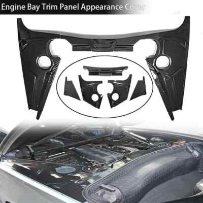 For Corvette C8 2020-2024 Carbon Fiber Engine Bay Trim Panel Appearance Cover US