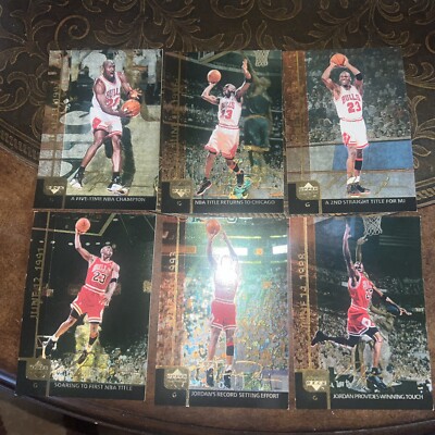 Michael Jordan 2000 Upper Deck Gatorade Jumbo Card Set #MJ1-6