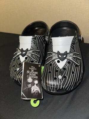 Jack Skellington Clog Crocs Nightmare Before Christmas Size 7W 5M In Hand