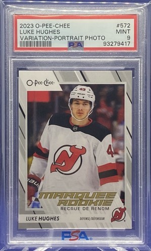 Luke Hughes #572 2023 O-Pee-Chee Portrait Photo card