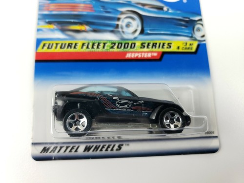 2000 Hot Wheels Future Fleet 2000 Series 3/4 Jeep Jeepster Black #003 5sp Sealed - Picture 2 of 6