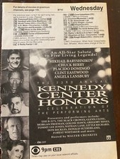Kennedy Center Honors, Clint Eastwood, Angela Lansbury, Vintage TV Guide Ad
