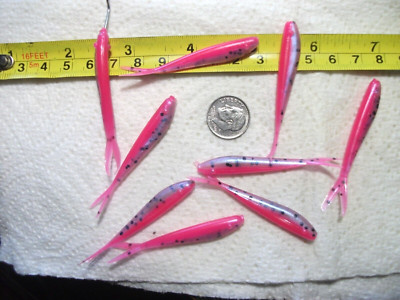 100-2 1/4''-crappie-panfish-soft minnows-jigs-grubs-split tail-flukes-lures-scent