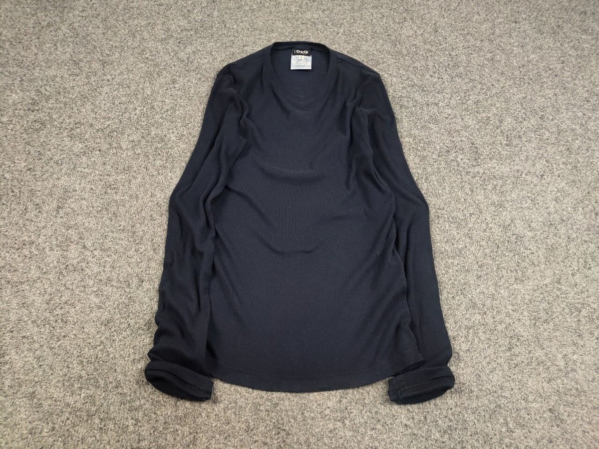 Dolce & Gabbana Vintage 90's dark blue ribbed long sleeve | eBay