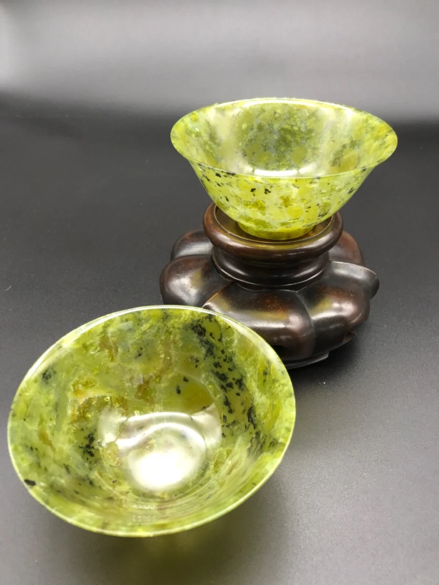 Green Antique Original Jade Antique Chinese Glasses & Cups for
