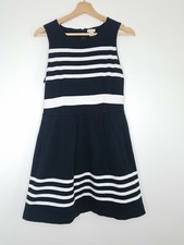 J Crew Womens Dress Casual Black White Stripe Heavy Cotton Size XS 