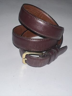 Coach Sz 36 Brown Polished Cowhide Leather Men display picture 2