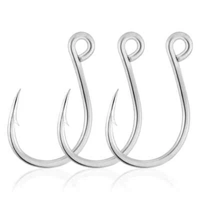 GERRY'S TACKLE GT 7266 4X Wire High Carbon Permasteel Corrosion Treated Inline Single Hooks