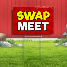 Swap Meet Indoor Outdoor Yard Sign with metal stakes