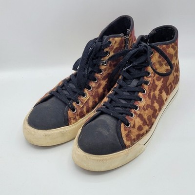Zara Animal Print high top lace up athletic shoes men's EU size 44