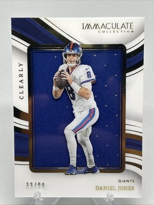 2023 Panini Immaculate -  Daniel Jones Clearly Patch /99 Giants CIJ-DJ 