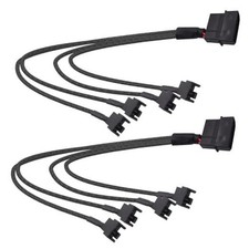 Molex to PC Fan Power Splitter Cable, 4 Pin Molex to 4 x 3 Pin /4 Pin 12V PC