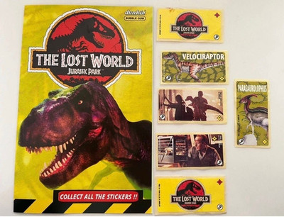 THE LOST WORLD  Dunkin Kaugummi Sticker Bubble GUM  | Leeralbum | + 6 Sticker