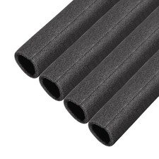 Foam Tube 1.64 ft Length 1.17" ID 1.56" OD Hollow Polyethylene Black 4pcs