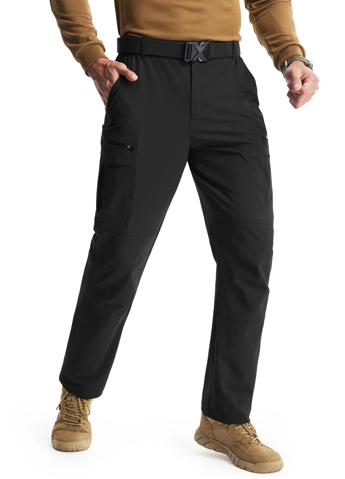 Libin Men's Hiking Pants with 8 Pockets 32" Lightweight Stretch Cargo Work Pants