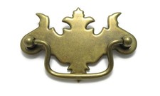 Allison Drawer Handles Drop Pull 3  Center 3 3/4  Width Brass Finish Set of 2
