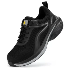 Fitville Marca Women’s 9.5 W Black Arch Heel Support Work Sneakers