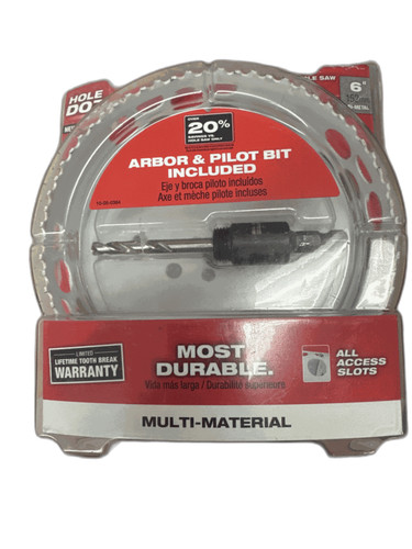 Milwaukee 6 in. Hole Dozer Bi-Metal Hole Saw with 3/8 in. Arbor and Pilot Bit