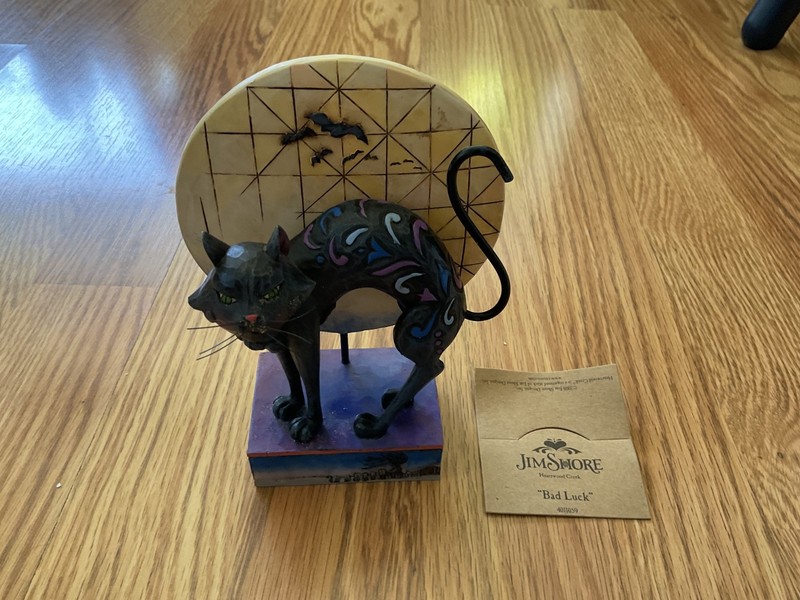 Jim Shore BAD LUCK Black Cat Halloween Figurine Heartwood Creek with box