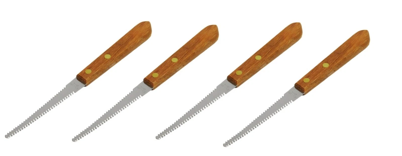 w9 Four (4) Chef Craft Double-Sided Serrated Stainless Steel Grapefruit Knife