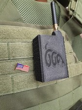 Meshtastic MESHCORE RAK Molle clip case, ANTENNA and batt ONLY. BLACK