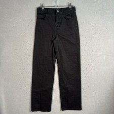 Mango MNG High Waist Straight Leg Pants Womens Size 2 Black Mens