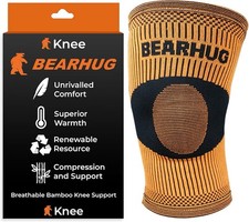 Pair Of Bearhug Bamboo Knee Support Compression Sleeve Knee Brace Unisex