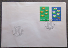 ISLANDE timbre lettre FDC 1er jour en 1977 bon état lot PN249