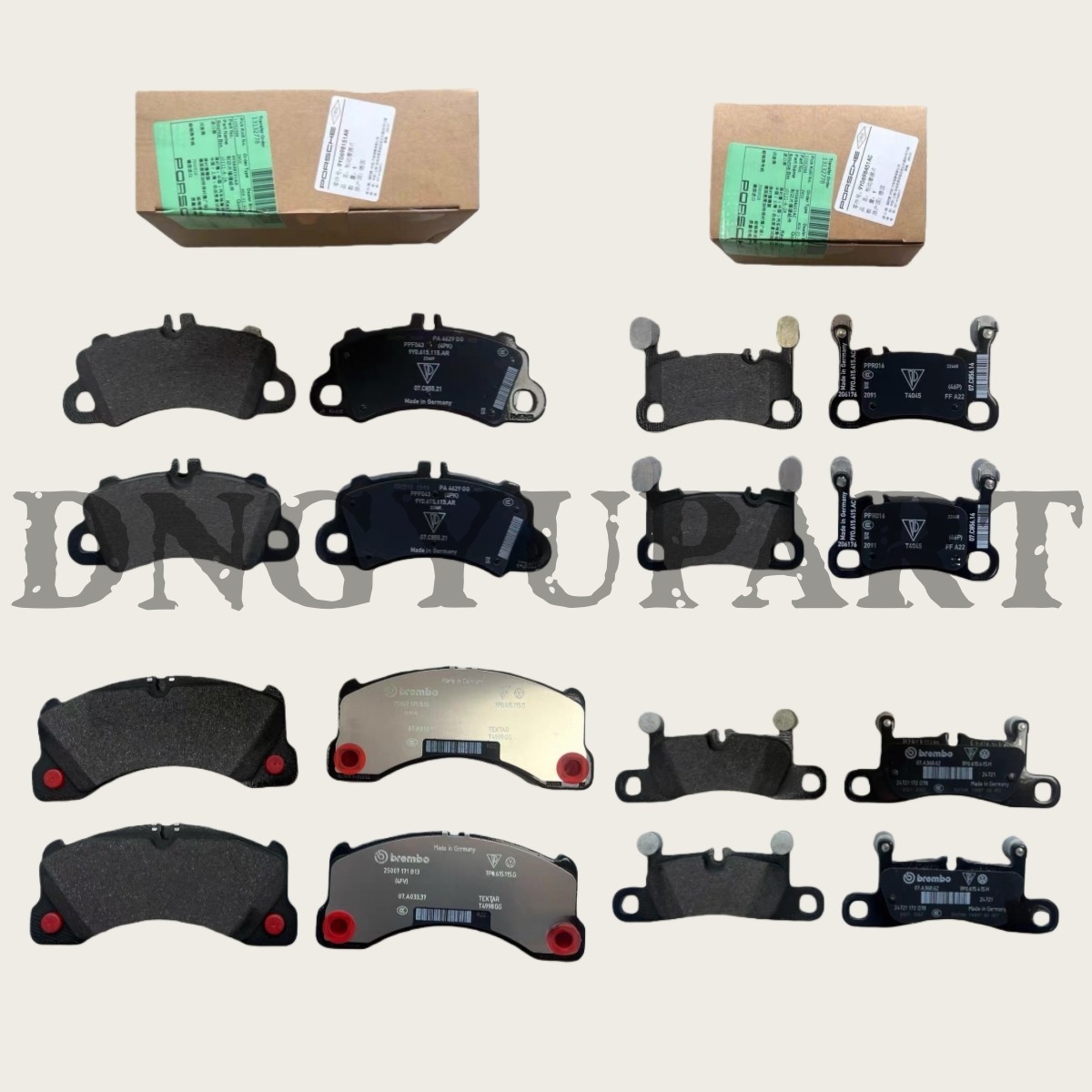 2019-2025 Porsche Cayenne OEM Front and Rear Brake Pad Set