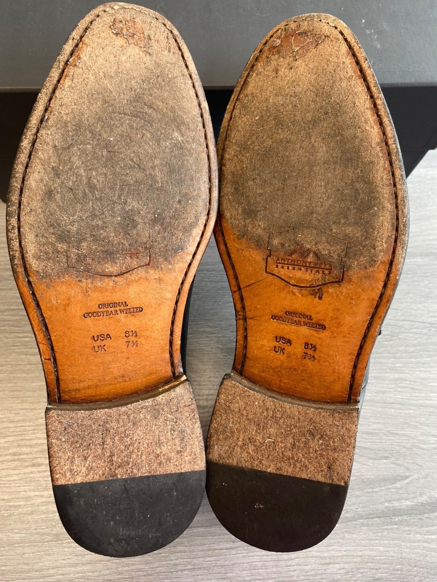 Anthony Veer Mens Roosevelt Single Monk Strap Shoes Black  display picture 1