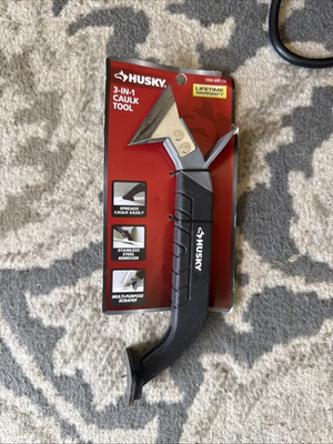 #ad Husky 3 in 1 Caulk Tool Smooth Remove Scraper $9.00