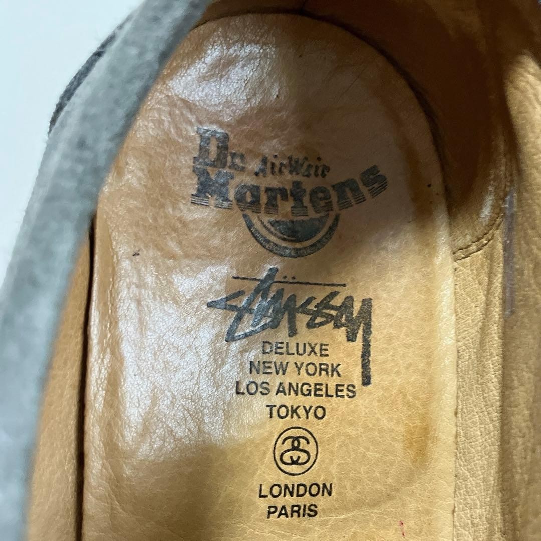 Stussy Deluxe × Dr. Martens Hambleton 2 Leather Boots US9 Charcoal Used thumbnail 6