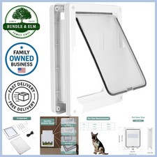 Small Doggie Door Plastic Weatherproof Magnetic Locking Pet Access 13.5x11.1