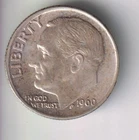 1960-P ROOSEVELT DIME 10¢ PHILADELPHIA 90% SILVER COIN UNITED STATES OF AMERICA