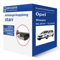 G.D.W. AnhäNgerkupplung Starr für Opel Vivaro B Typ X82 AHK