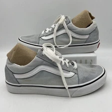 Vans Skate Shoes Mens 6 Womens 7.5 Gray Canvas Suede Low Top Skateboard Sneaker