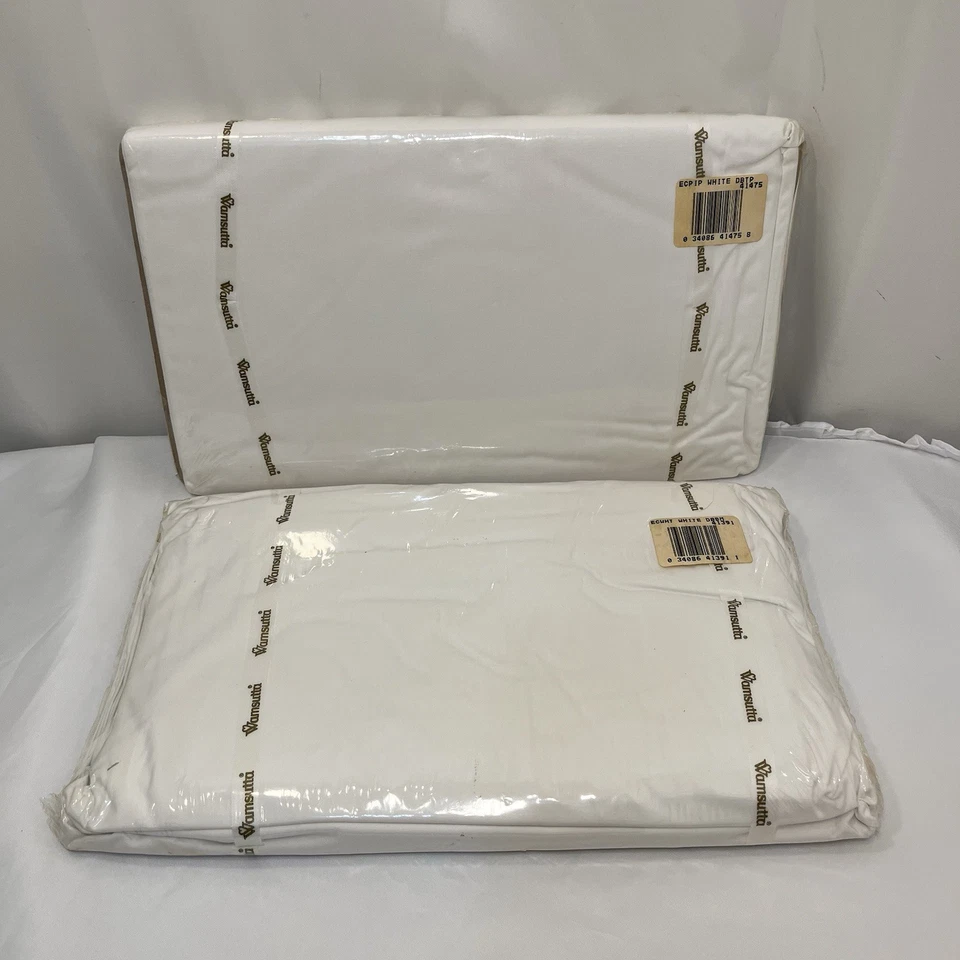 Vtg Wamsutta White  Full Flat And Fitted Sheets Supercale 200 Thread Count USA - Image 2 of 4